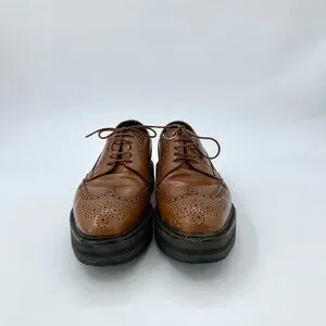 Q12286 Prada size 40.5 brown Baroque carved lace-up thick-soled leather shoes wi Prada | Shoes | Q2286 Prada Size 45 Brown Baroque Carved  main image 2